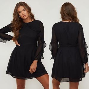 SALE - 🖤Black Woven Ruffle Dress🖤